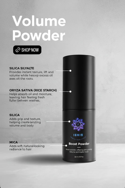 IGNIS Volume Powder Hero with Ingredients
